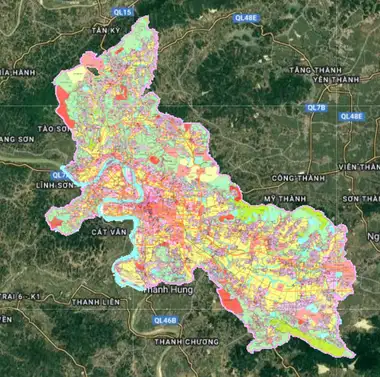 Bản đồ quy hoạch Huyện Đô Lương, Nghệ An