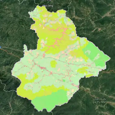 Bản đồ quy hoạch Huyện Tương Dương, Nghệ An