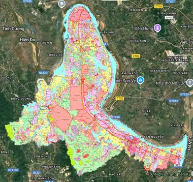 Bản đồ quy hoạch Huyện Tam Nông, Phú Thọ