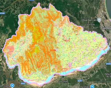 Bản đồ quy hoạch Huyện Phú Hoà, Phú Yên