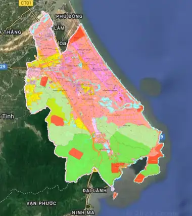 Bản đồ quy hoạch Thị xã Đông Hòa, Phú Yên