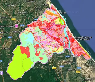 Bản đồ quy hoạch Thành Phố Đồng Hới, Quảng Bình