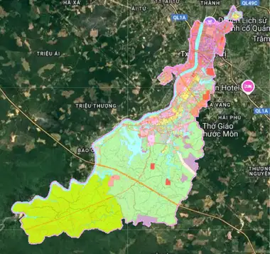Bản đồ quy hoạch Thị xã Quảng Trị, Quảng Trị