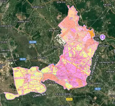 Bản đồ quy hoạch Thị xã Trảng Bàng, Tây Ninh