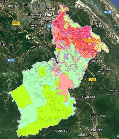 Bản đồ quy hoạch Thị xã Hương Thủy, Thừa Thiên Huế