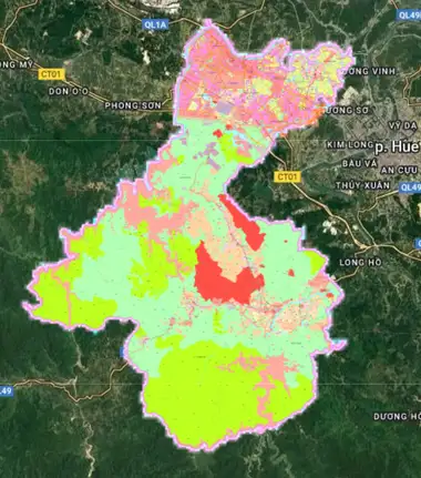 Bản đồ quy hoạch Thị xã Hương Trà, Thừa Thiên Huế