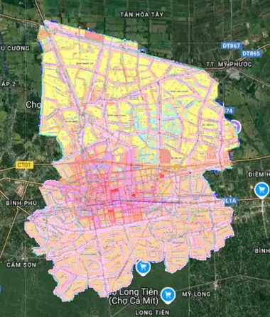 Bản đồ quy hoạch Thị xã Cai Lậy, Tiền Giang