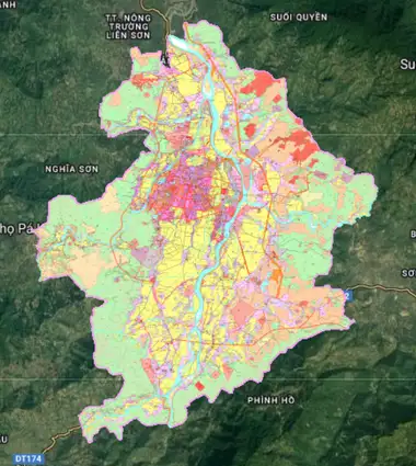 Bản đồ quy hoạch Thị xã Nghĩa Lộ, Yên Bái