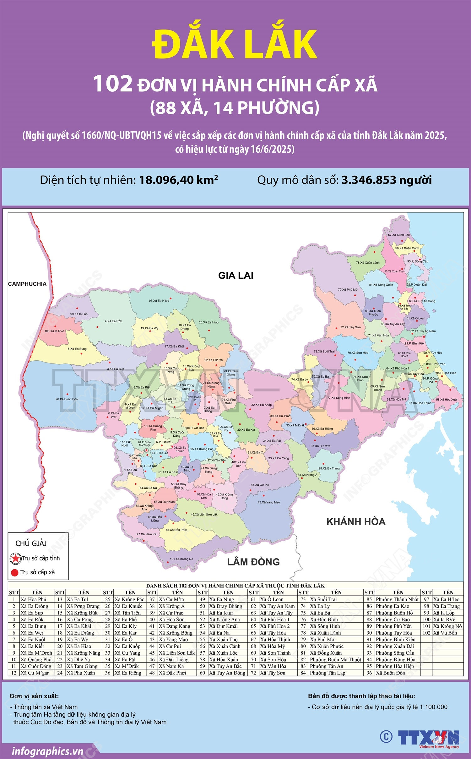 Bản đồ Đắk Lắk sau sáp nhập