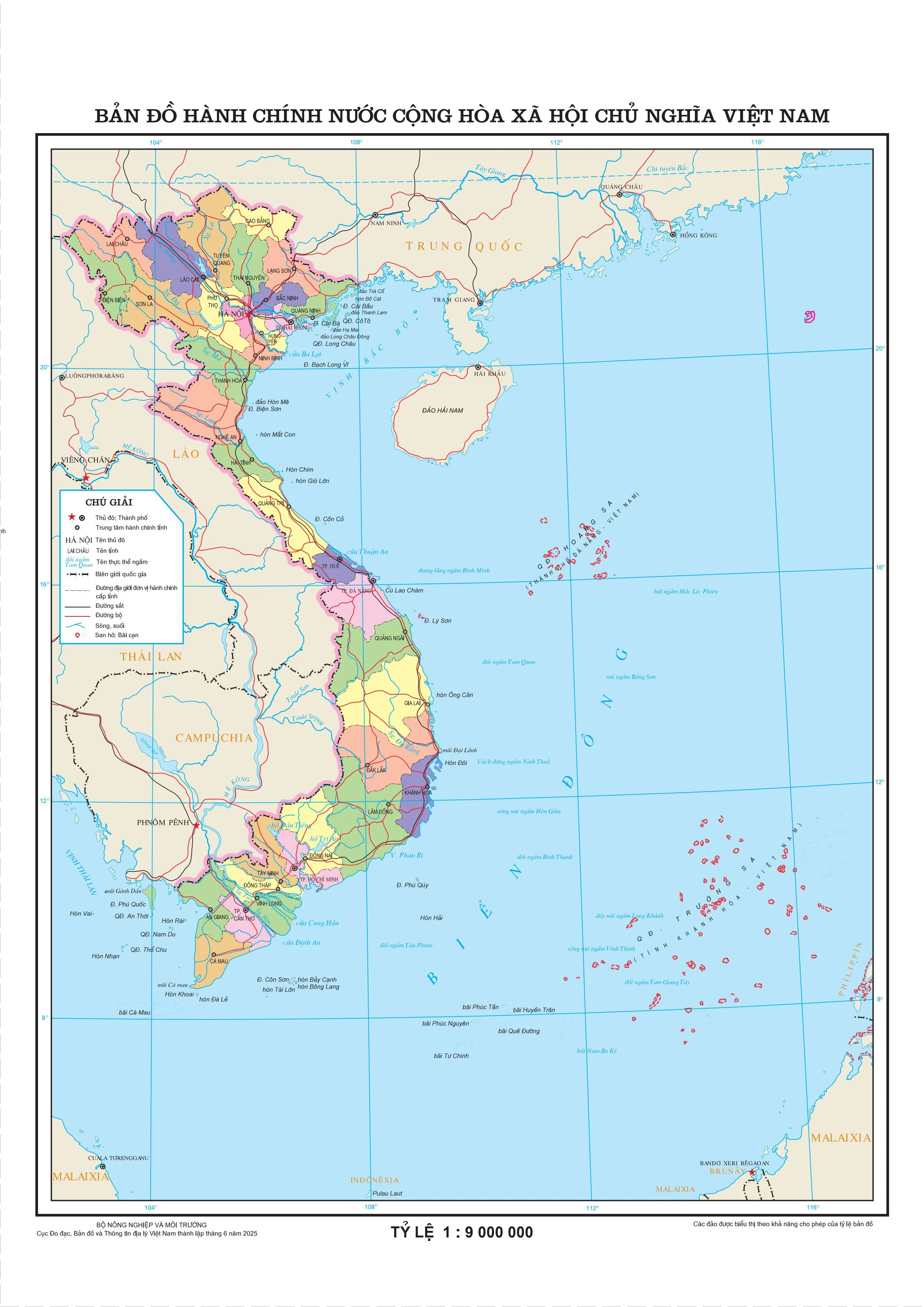 Bản đồ Việt Nam sau sáp nhập