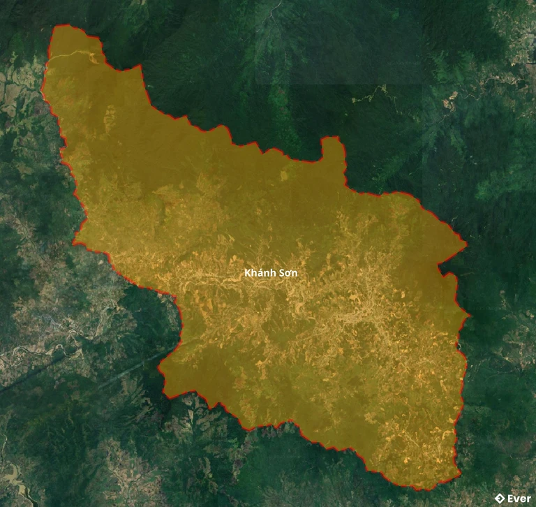 Bản đồ vệ tinh huyện Khánh Sơn