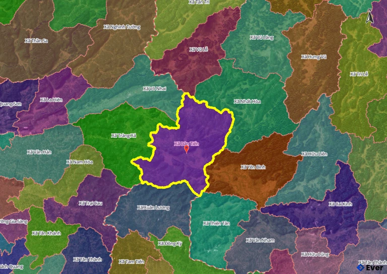 Các đơn vị hành chính tiếp giáp với xã Dân Tiến