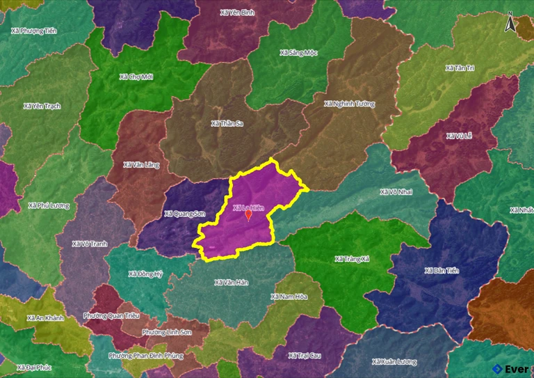 Ranh giới hành chính xã La Hiên