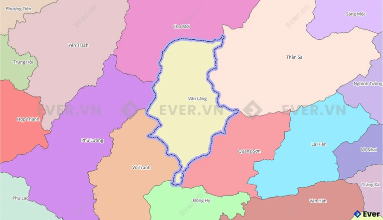 Bản đồ xã Văn Lăng, Thái Nguyên sau sáp nhập