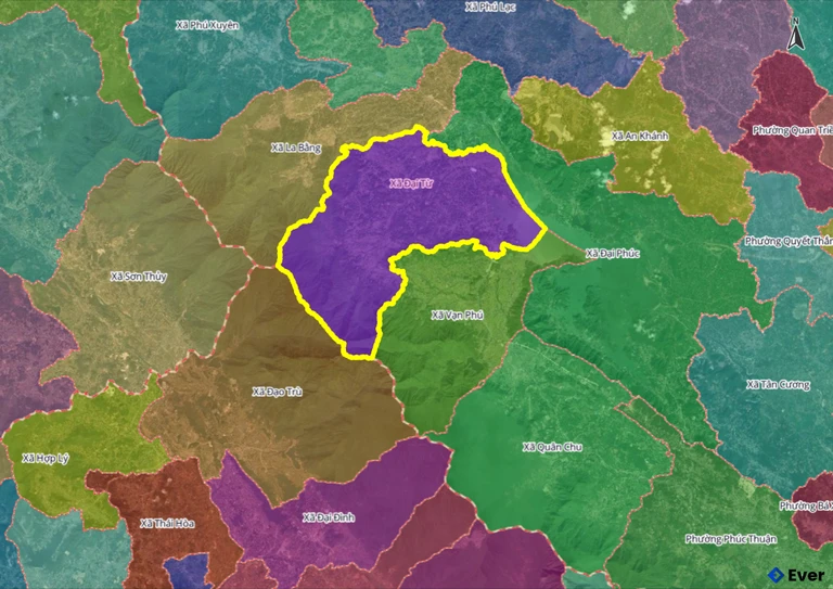 Ranh giới hành chính xã Đại Từ