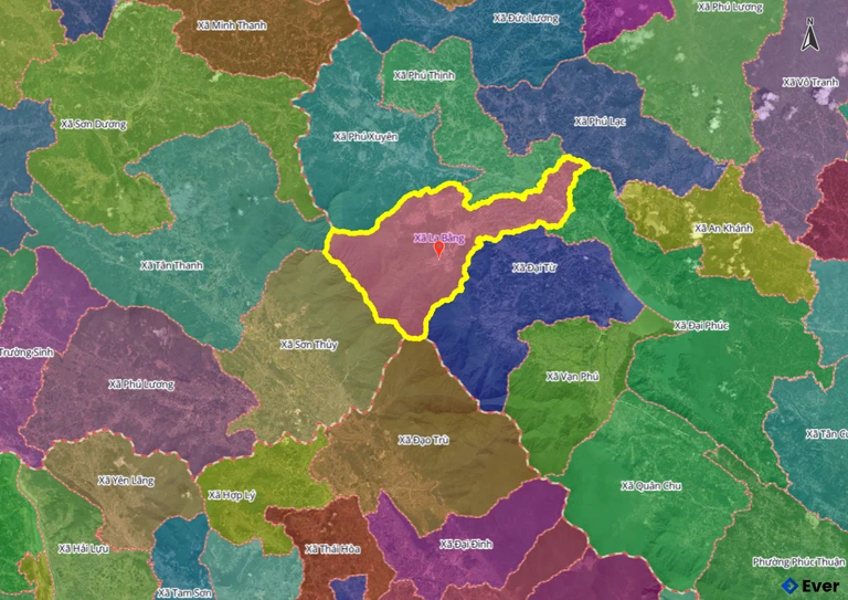 Ranh giới hành chính xã La Bằng