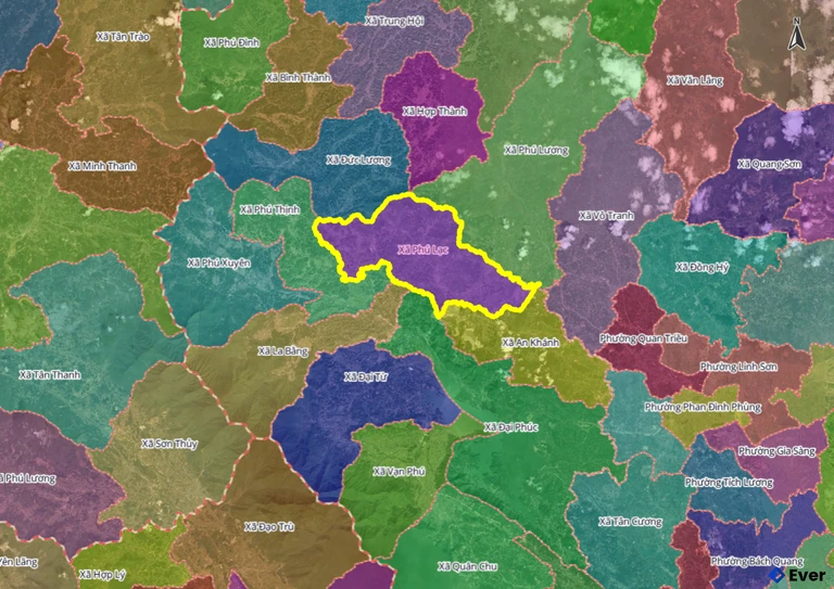 Ranh giới hành chính xã Phú Lạc