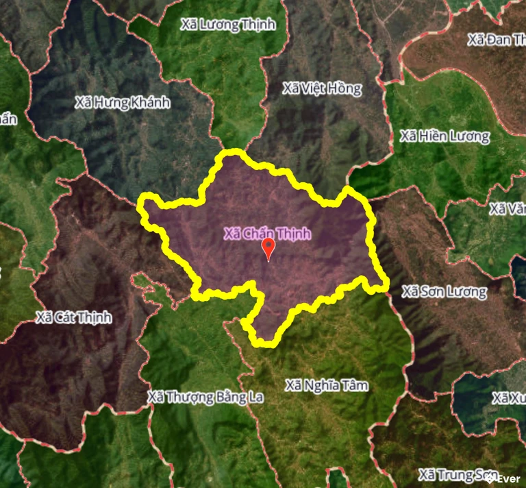 Ranh giới hành chính xã Chấn Thịnh
