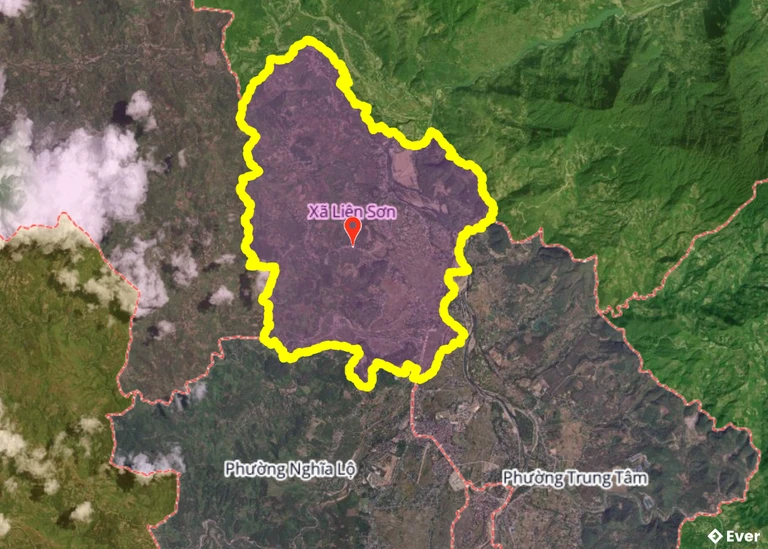 Ranh giới hành chính xã Liên Sơn