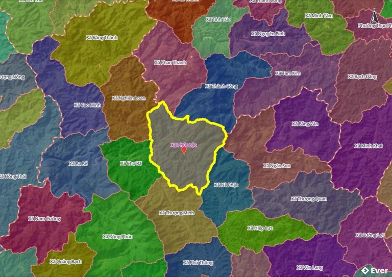 Ranh giới tiếp giáp xã Phúc Lộc