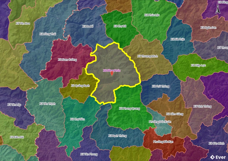 Ranh giới tiếp giáp xã Đồng Phúc