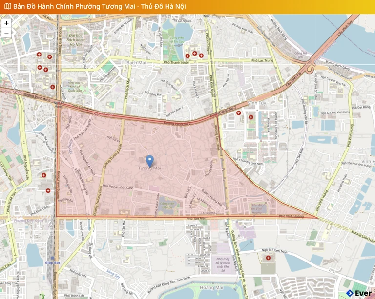 Bản đồ hành chính phường Tương Mai