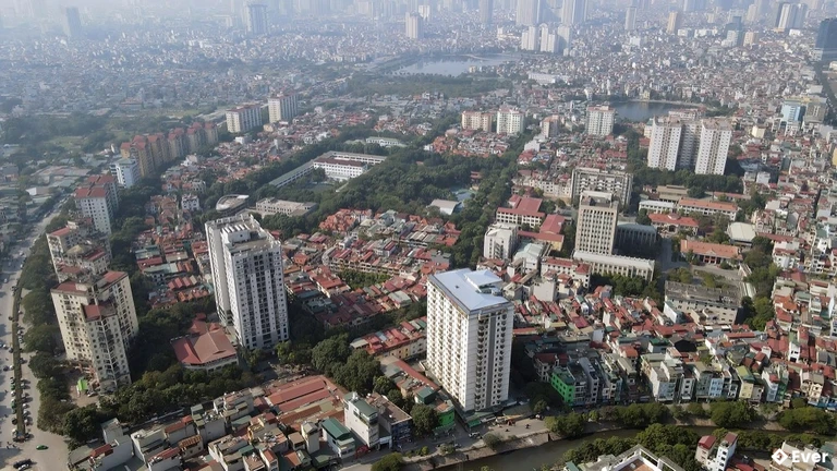 Diện mạo phường Định Công từ trên cao