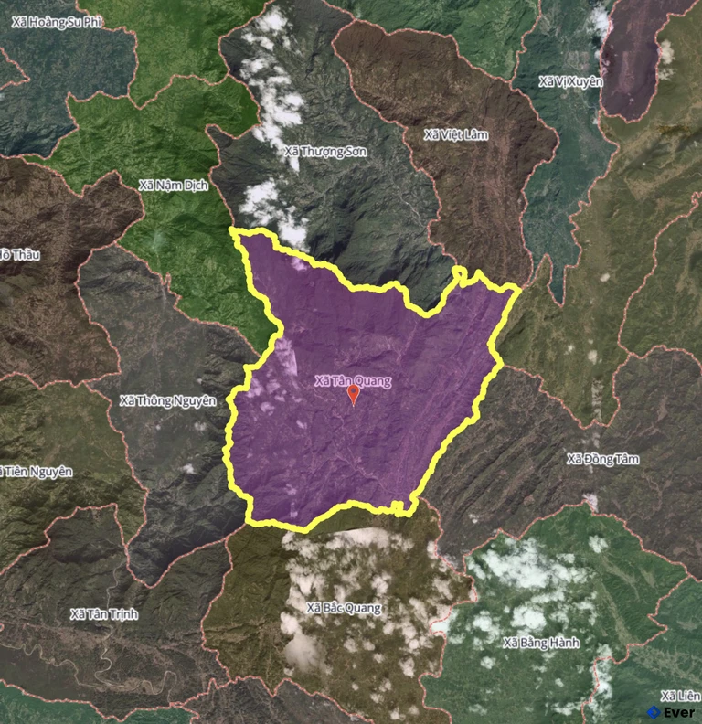 Bản đồ xã Tân Quang, Tuyên Quang sau sáp nhập
