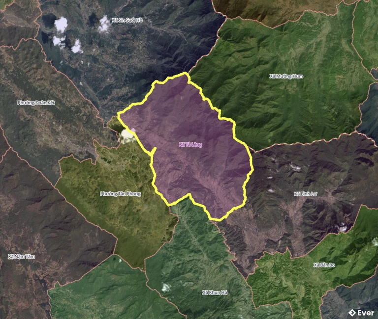 Bản đồ xã Tả Lèng sau sáp nhập