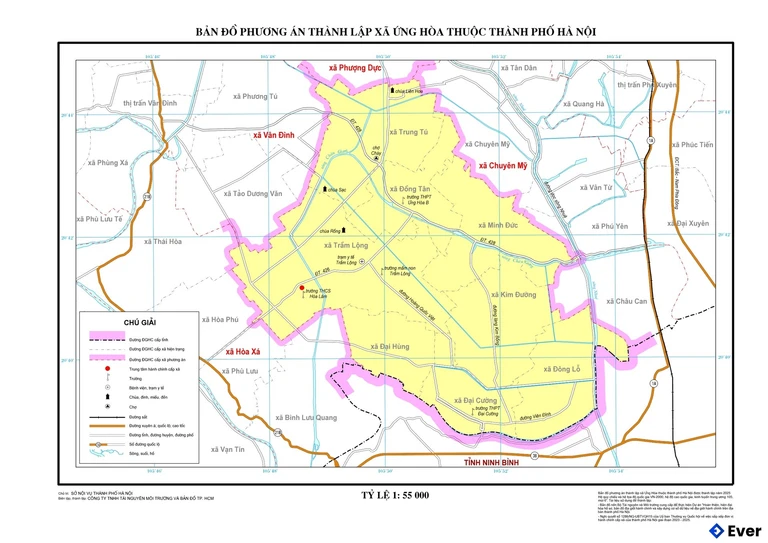 Bản đồ xã Ứng Hòa, Hà Nội sau sáp nhập
