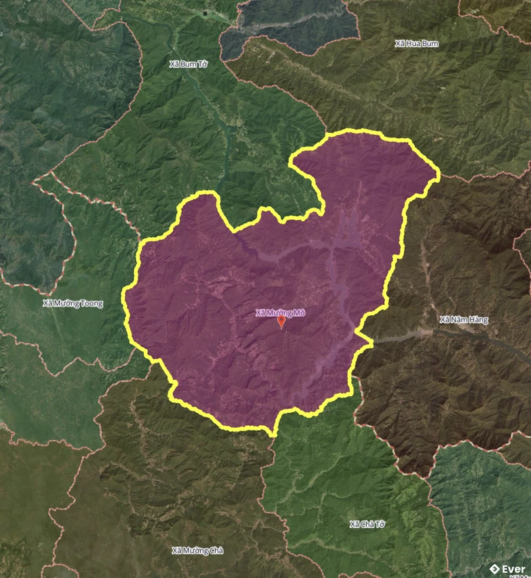 Bản đồ xã Mường Mô sau sáp nhập