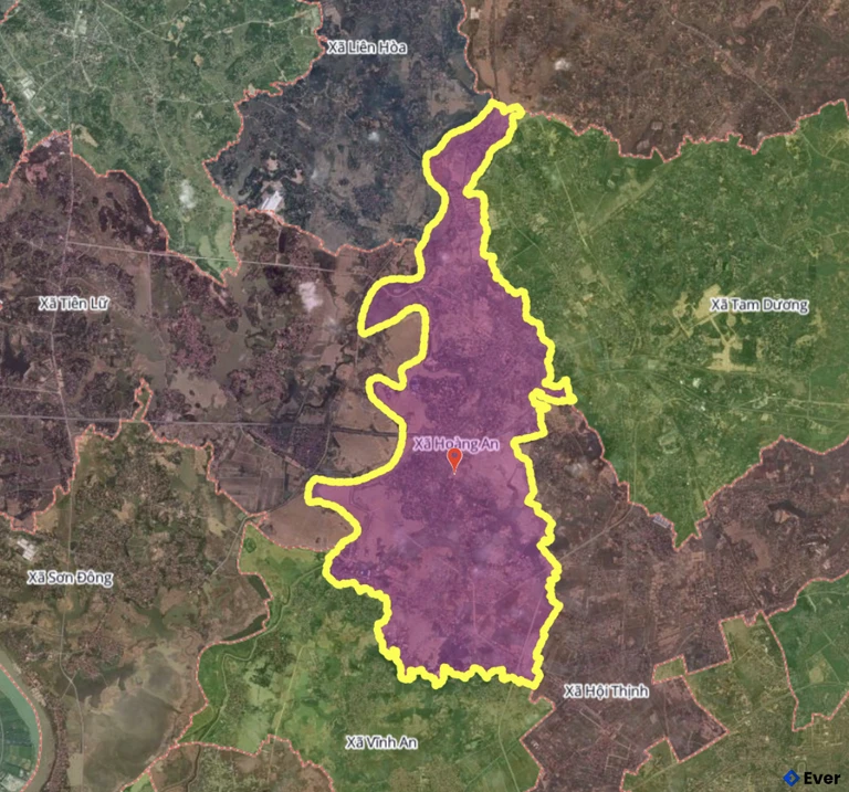 Bản đồ xã Hoàng An, Phú Thọ sau sáp nhập