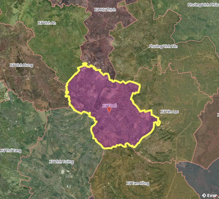 Bản đồ xã Tề Lỗ, Phú Thọ sau sáp nhập