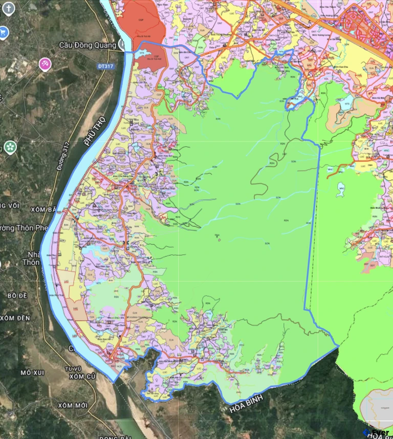 Bản đồ quy hoạch xã Ba Vì
