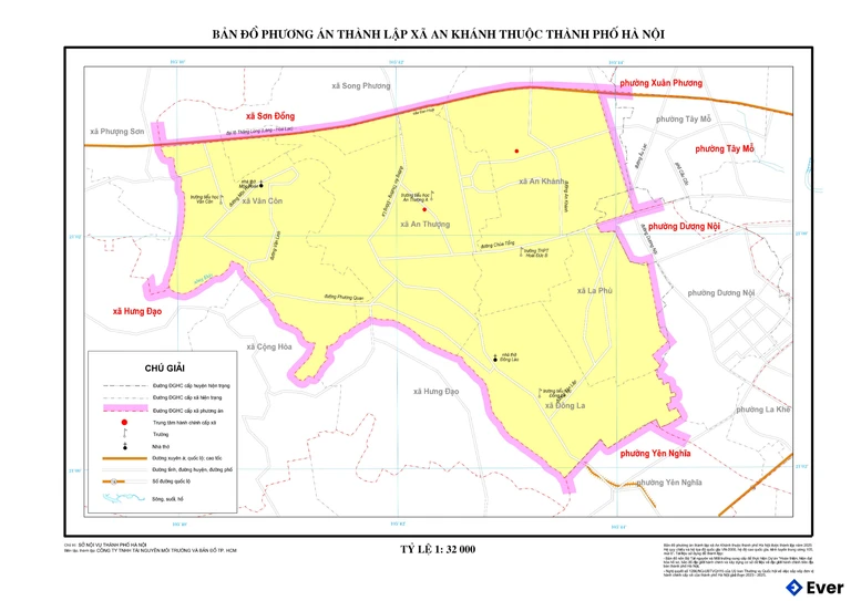 Bản đồ xã An Khánh, Hà Nội sau sáp nhập