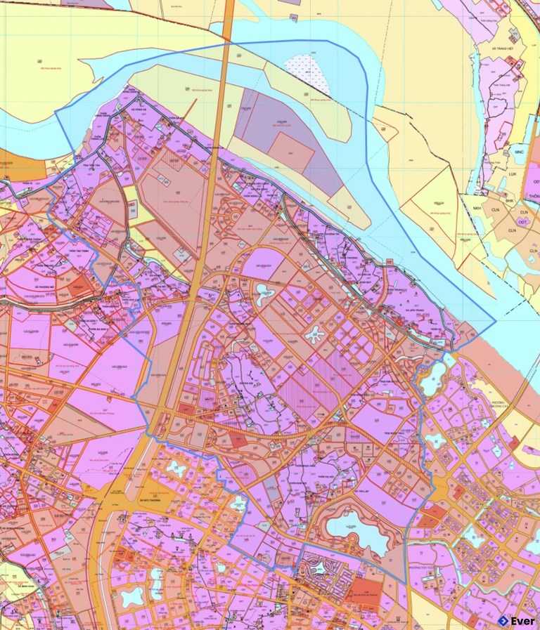 Bản đồ quy hoạch xã Ô Diên