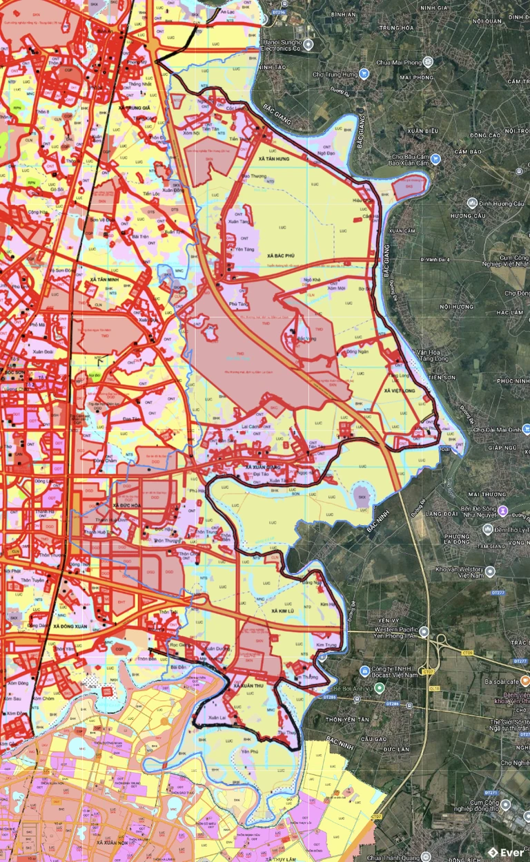 Bản đồ quy hoạch xã Đa Phúc