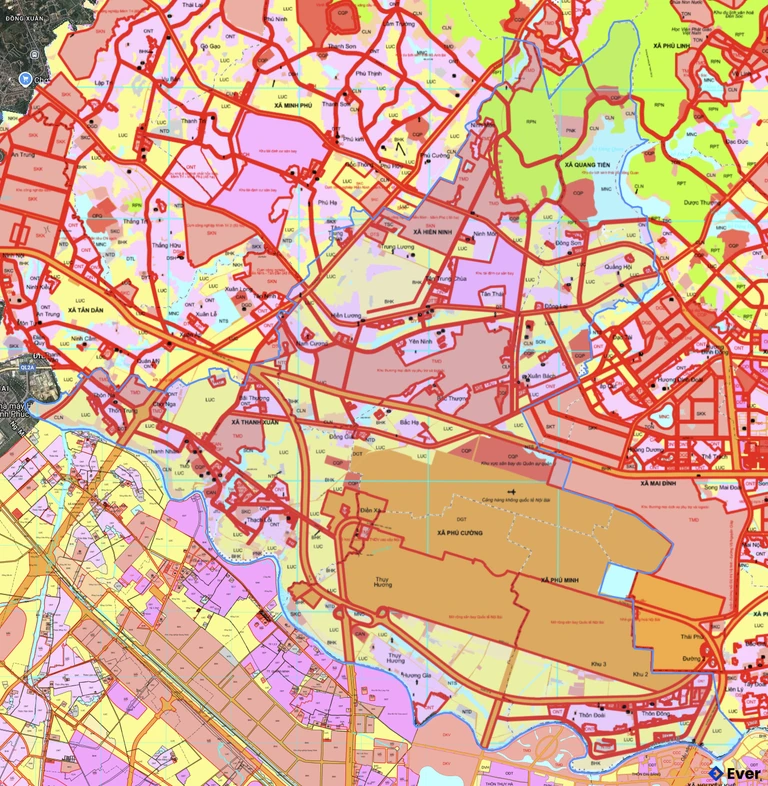 Bản đồ xã Nội Bài sau sáp nhập
