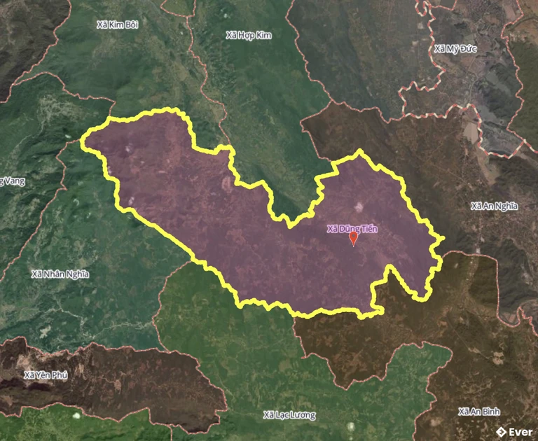 Bản đồ xã Dũng Tiến, Phú Thọ sau sáp nhập