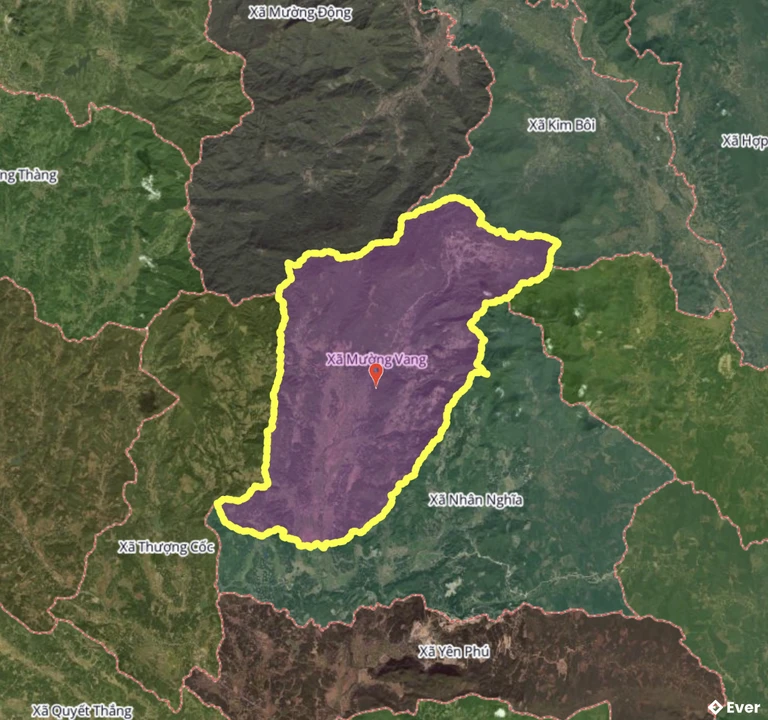 Bản đồ xã Mường Vang, Phú Thọ sau sáp nhập