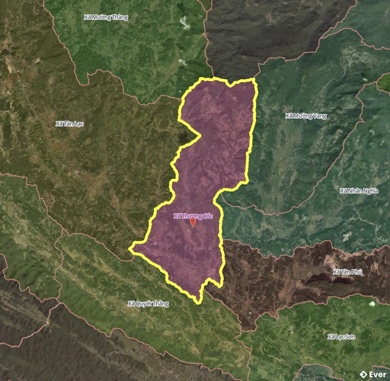 Bản đồ xã Thượng Cốc, Phú Thọ sau sáp nhập