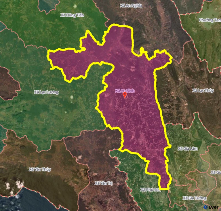 Bản đồ xã An Bình, Phú Thọ sau sáp nhập