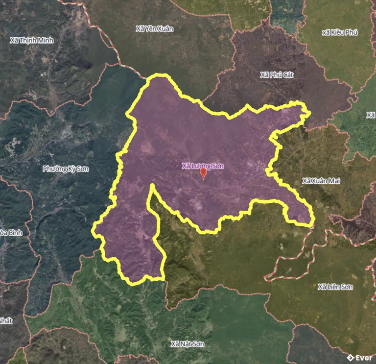 Bản đồ xã Lương Sơn, Phú Thọ sau sáp nhập