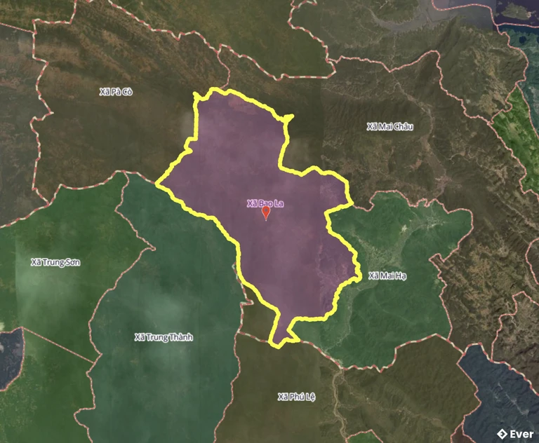 Bản đồ xã Bao La, Phú Thọ sau sáp nhập