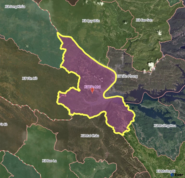 Bản đồ xã Tân Mai, Phú Thọ sau sáp nhập