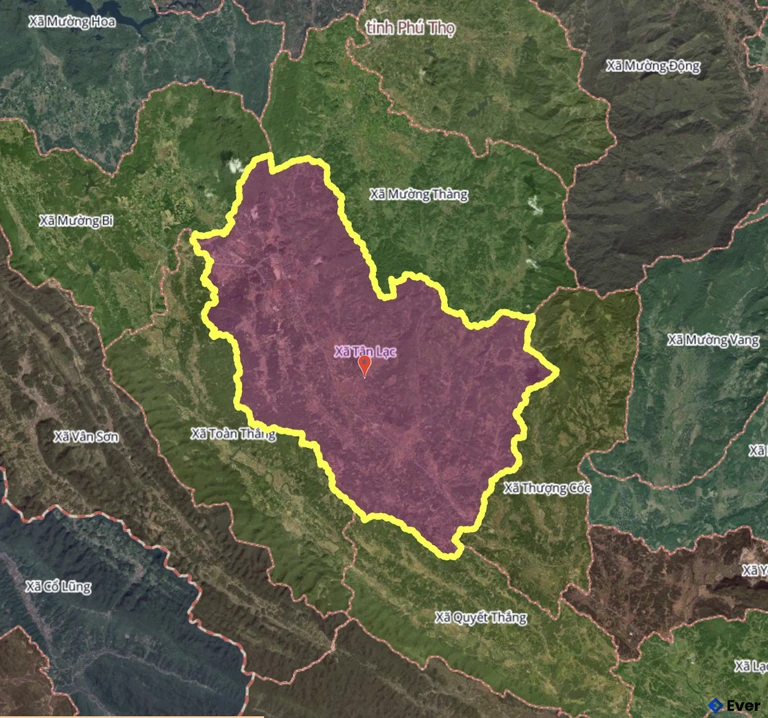 Bản đồ xã Tân Lạc, Phú Thọ sau sáp nhập