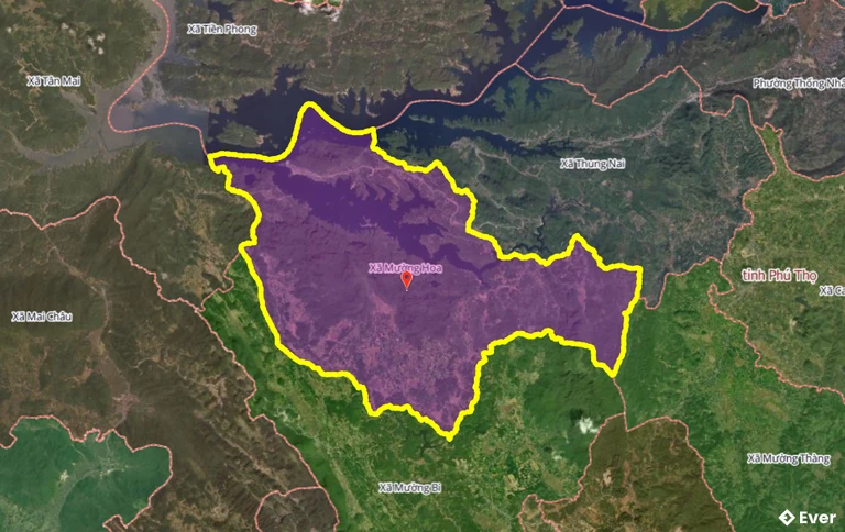 Bản đồ xã Mường Hoa, Phú Thọ sau sáp nhập