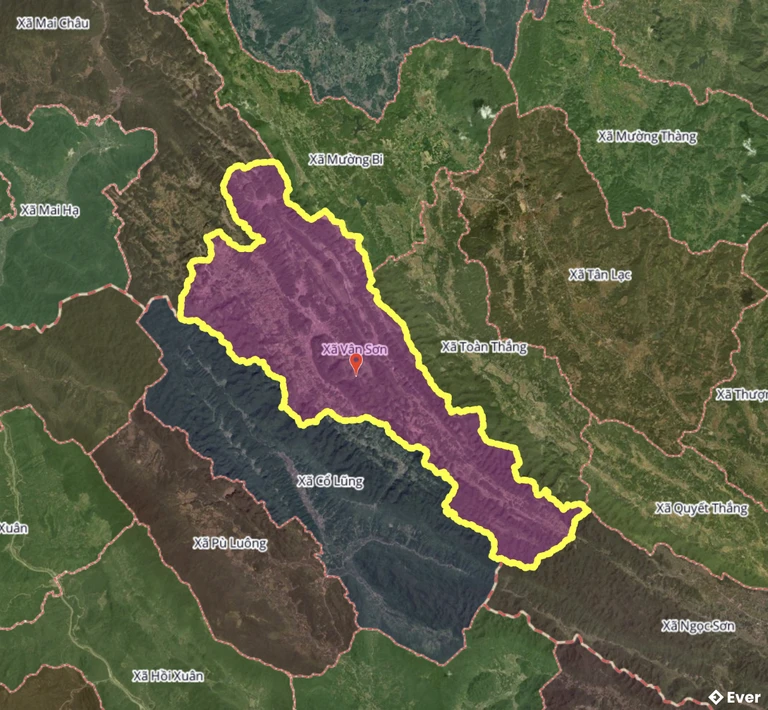 Bản đồ xã Vân Sơn, Phú Thọ sau sáp nhập