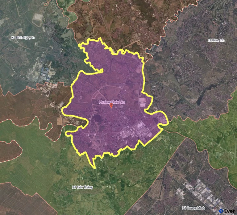 Bản đồ phường Phúc Yên, Phú Thọ sau sáp nhập