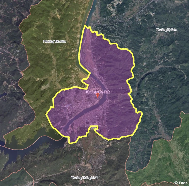 Bản đồ phường Hòa Bình, Phú Thọ sau sáp nhập